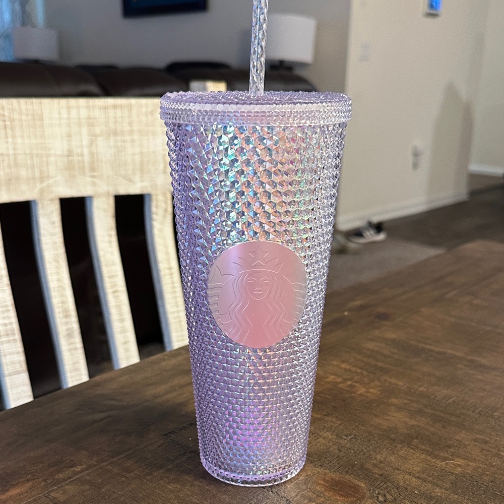 Starbucks Pink and Purple iridescent Textured Tumbler